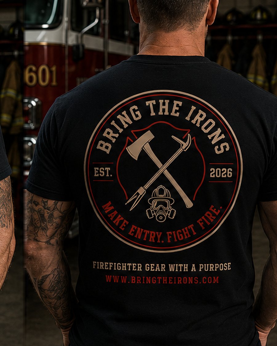 BTI Signature Tee — Bring the Irons roundel back design
